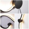 Lampe murale LED rvb modernes noires et blanches pour chambre à coucher