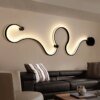 Lampe murale LED rvb modernes noires et blanches pour chambre à coucher