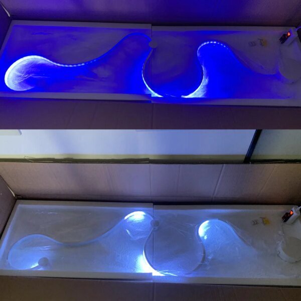 Lampe murale LED rvb modernes noires et blanches pour chambre à coucher