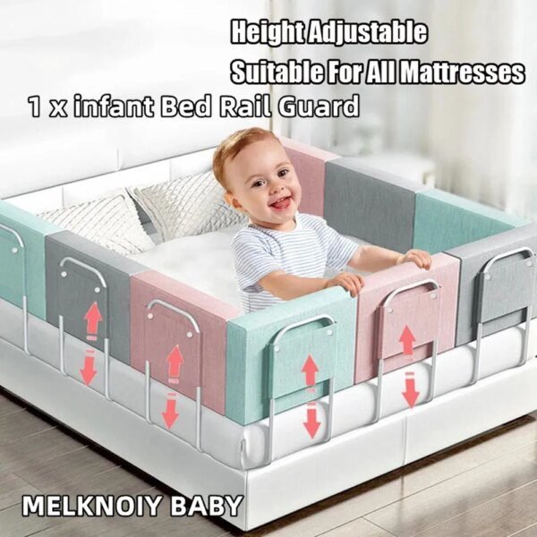 barriere de lit Pare-choc de lit de bébé, 28cm de hauteur
