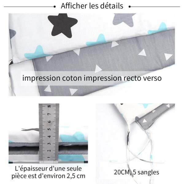 barriere de lit Lit de bébé avec pare-chocs pour nouveaux-nés