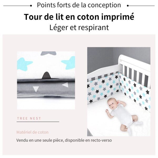 barriere de lit Lit de bébé avec pare-chocs pour nouveaux-nés