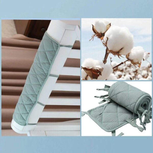 barriere de lit Protection de berceau en coton Anti-morsure pour bébé