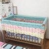 barriere de lit Pare-choc de lit pour bébé de 5M, doublure de berceau en maille