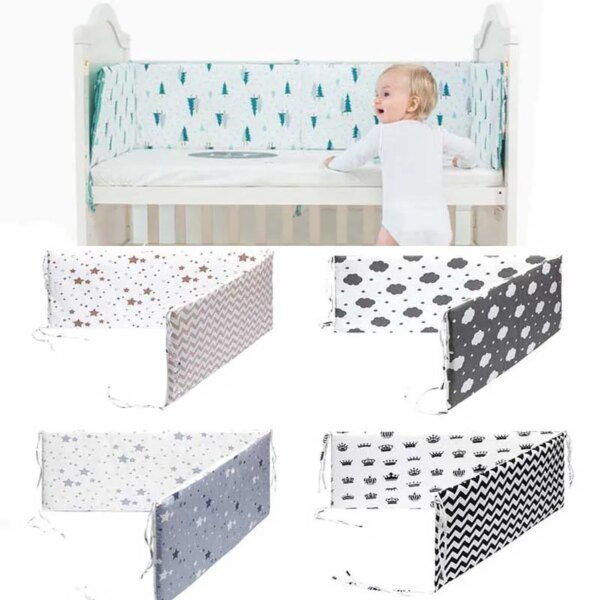 barriere de lit pour nouveau-né, Protection imprimée pour bébé, en coton