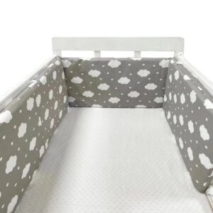 barriere de lit Pare-choc imprimé pour lit de bébé, 2M, Double face, détachable