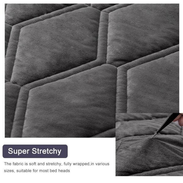 Housse de Tête de Lit Tout Compris en Spandex Matelassé – Super Douce