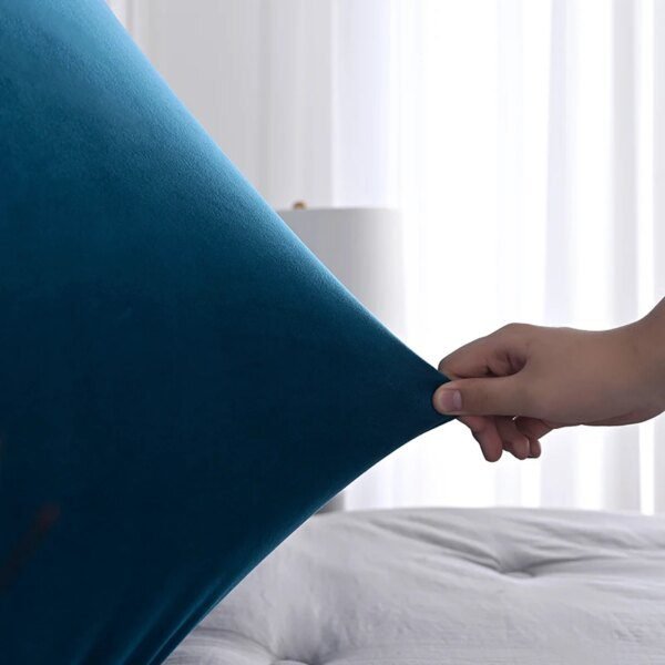 Housse de Tête de Lit Queen – Velours Doux, Élastique