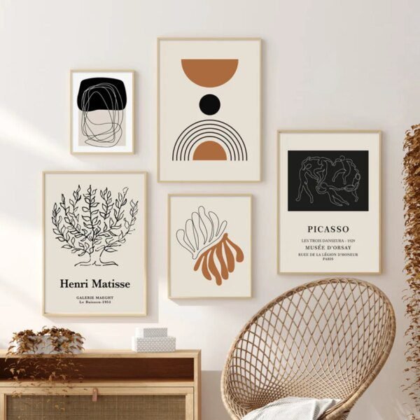 toile moderne salon, décoration intérieure de salon