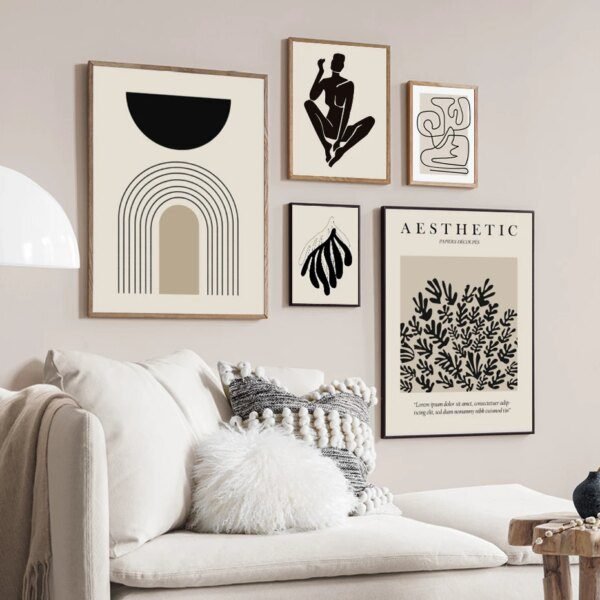 toile moderne salon, décoration intérieure de salon