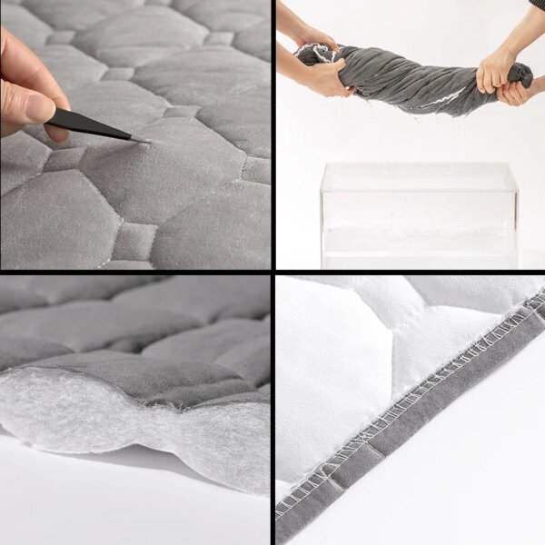 Housse de Tête de Lit Courte Matelassée en Peluche – Anti-Poussière, Épaisse, Style Européen