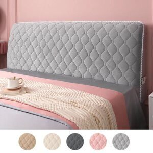 housse tete de lit court matelassé en peluche
