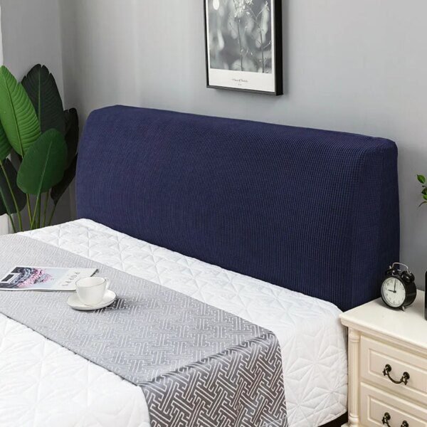 Housse de Tête de Lit en Peluche – Douce, Élastique