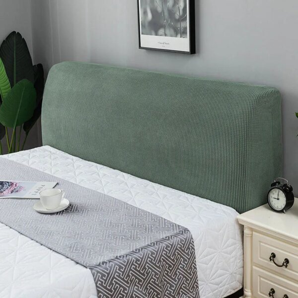 Housse de Tête de Lit en Peluche – Douce, Élastique