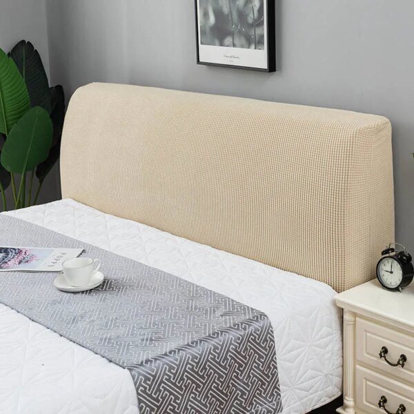 Housse de Tête de Lit en Peluche – Douce, Élastique