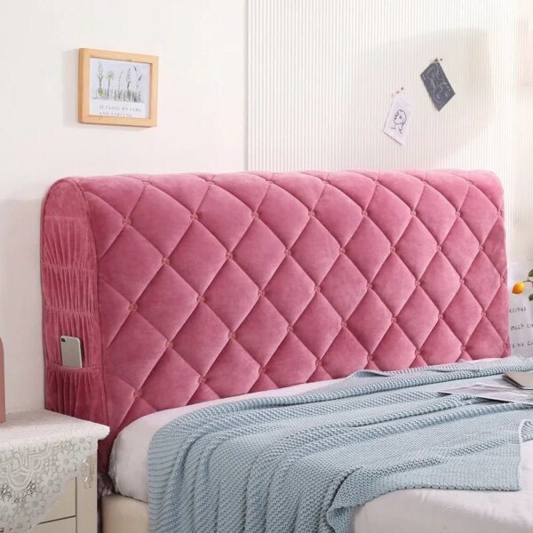 61432-3699b5.jpg housse tete de lit de Luxe à Carreaux, Couvre-matelas