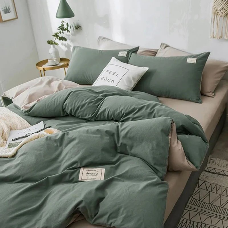 parure de lit Linge de maison couleur unie, housse de couette - linge maison
