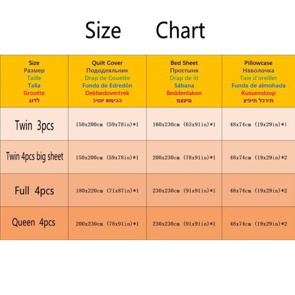 Parure de lit imprimée florale, ensemble de literie avec drap et taies d'oreiller