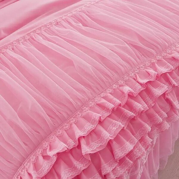 Housse de Couette Dentelle Style Nordique – Ensemble Literie Luxe Doux