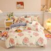 Housse de Couette Velours Double Face – Flanelle Corail Épaisse