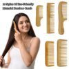 Peigne à Cheveux à Dents Larges en Bois de Bambou Écologique, Outil avec Logo Personnalisé
