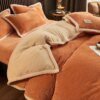 Housse de Couette Peluche Velours Corail – Épaisse, Chaude