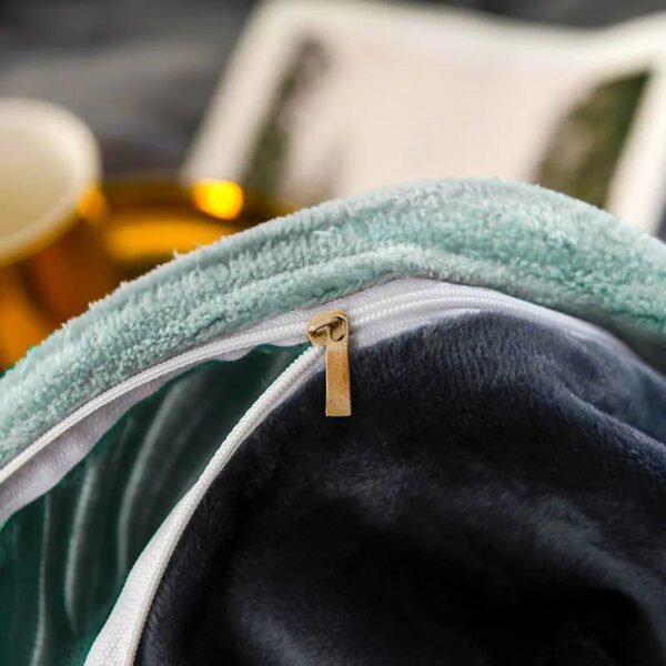 Housse de Couette Velours Épais & Chaud – Literie Luxe Hiver Double