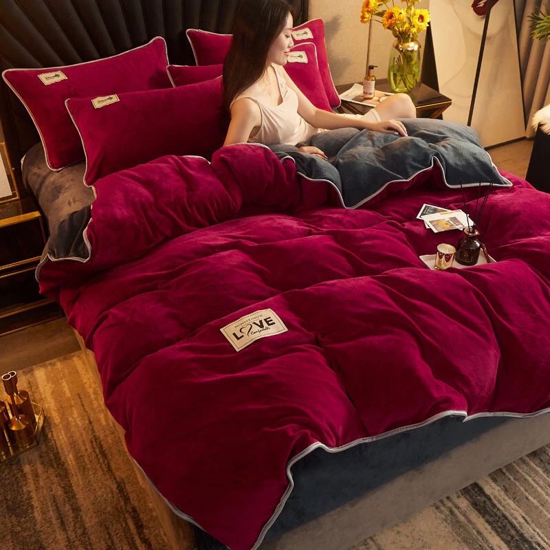 Housse de Couette Velours & Flanelle Luxe 220x240 