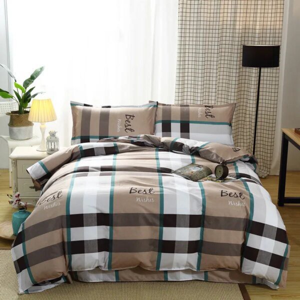 68139-312d5a.jpg Housse de Couette Imprimée + 2 Taies d’Oreiller – Ensemble Literie Simple