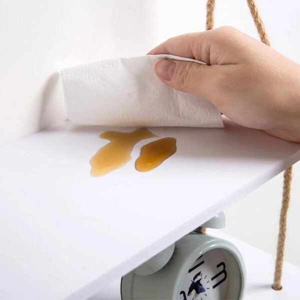 Étagère Murale Décorative en Bois-Plastique – Avec Crochets