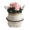 Panier de rangement en osier d'algues, pot de fleurs suspendu en rotin pour vêtements jouets, panier de rangement Binaural pliant en paille, panier de fleurs de décoration de maison
