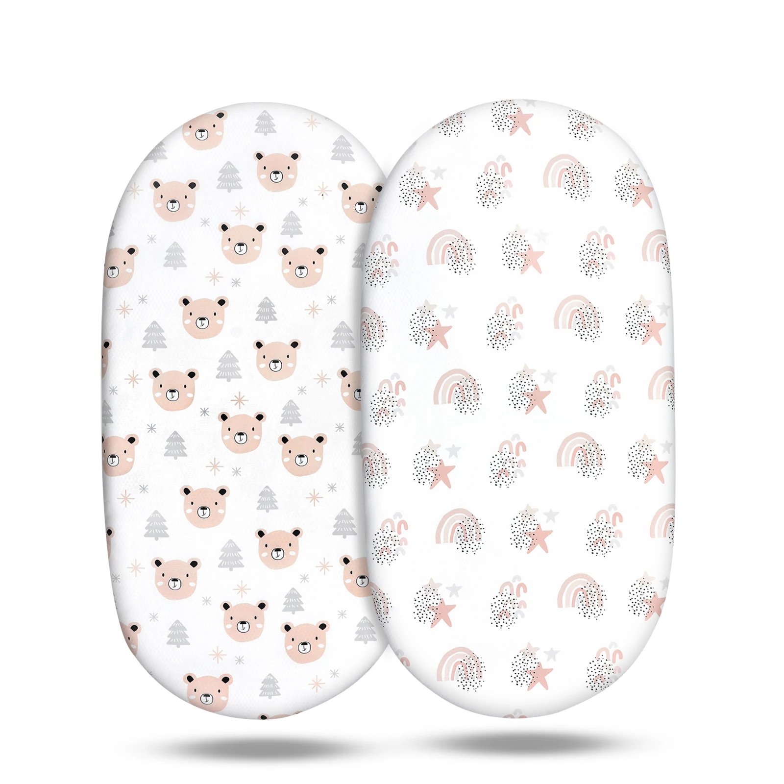 Lot de 2 Draps-Housses Bébé Extensibles – 82x41x8 cm – Ultra Doux