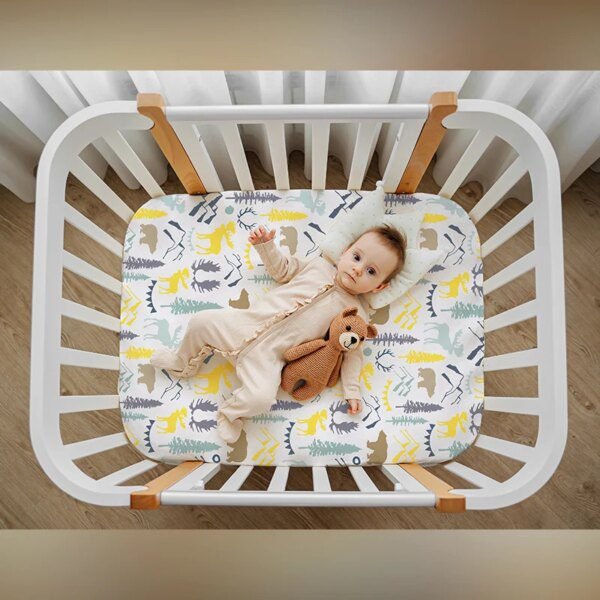 Ensemble Drap-Housse Bébé Universel en Microtissu – Berceau