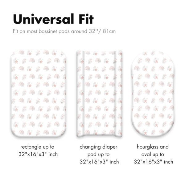 Lot de 4 Draps-Housses Bébé Universels – Berceau / Couffin – Respirants