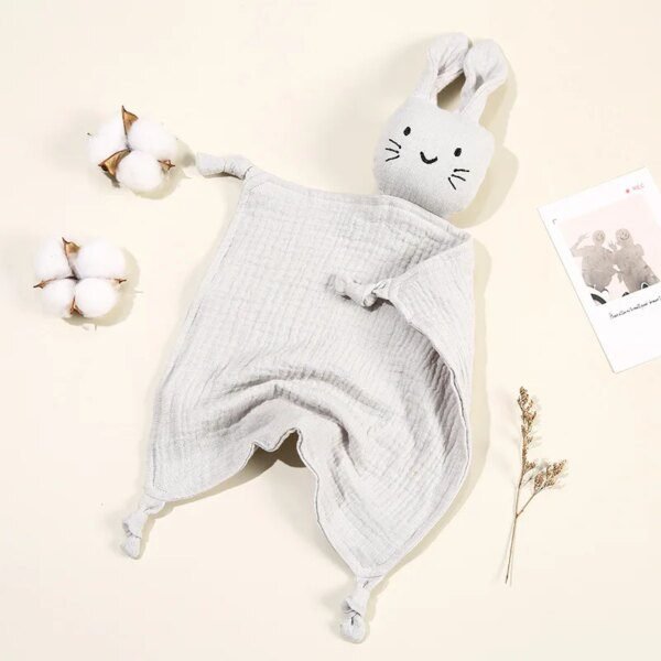 Doudou Bébé en Mousseline de Coton – Couverture Apaisante