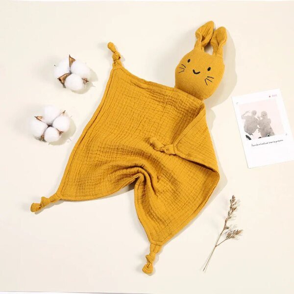 Doudou Bébé en Mousseline de Coton – Couverture Apaisante