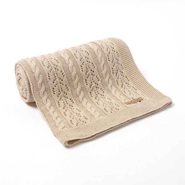 Couette Bébé Tricotée & Mousseline 100x80 cm – Douceur Mixte