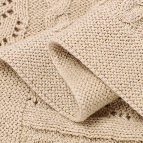 Couette Bébé Tricotée & Mousseline 100x80 cm – Douceur Mixte