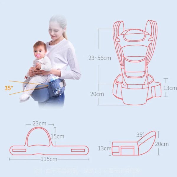 porte bébé Sac à dos ergonomique kangourou pour bébé