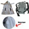 porte bébé Sac à dos gris pour bébé, écharpe enveloppante