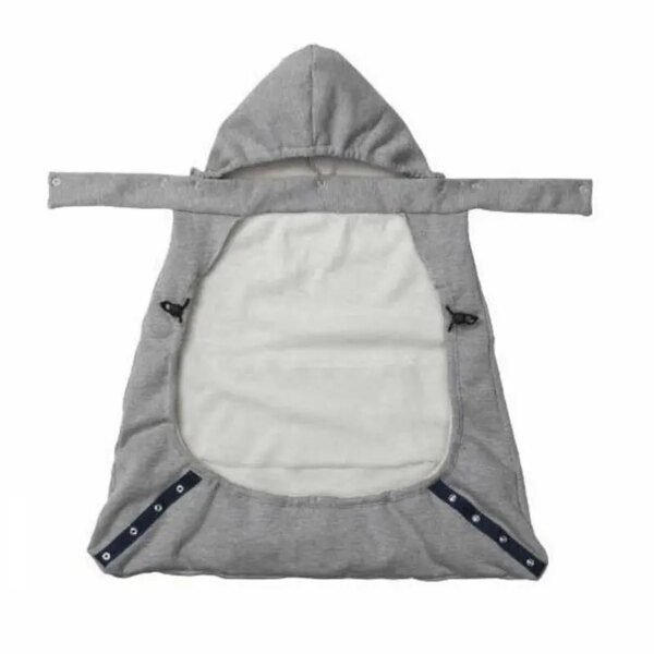 porte bébé Sac à dos gris pour bébé, écharpe enveloppante