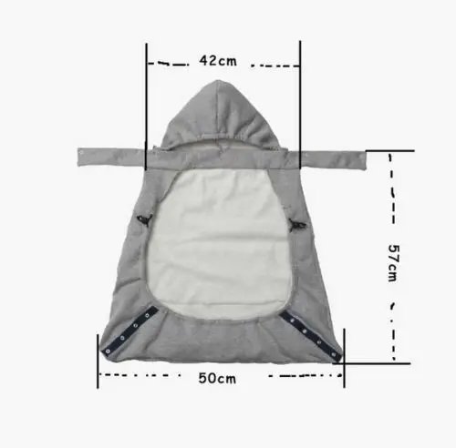 porte bébé Sac à dos gris pour bébé, écharpe enveloppante