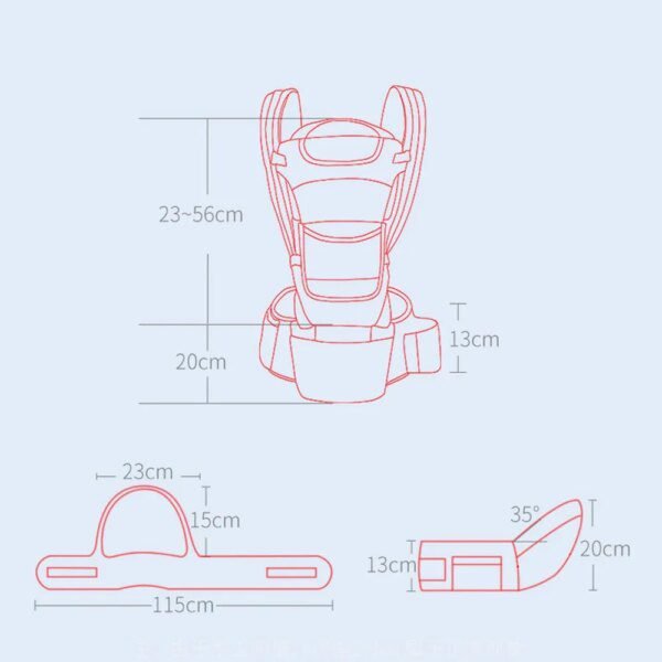 Porte bébé ergonomique kangourou 3 en 1 pour nouveau-né