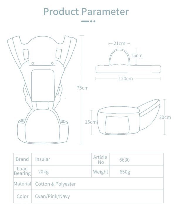 porte bébé  sac à dos ergonomique kangourou pour enfants de 0 à 36 mois