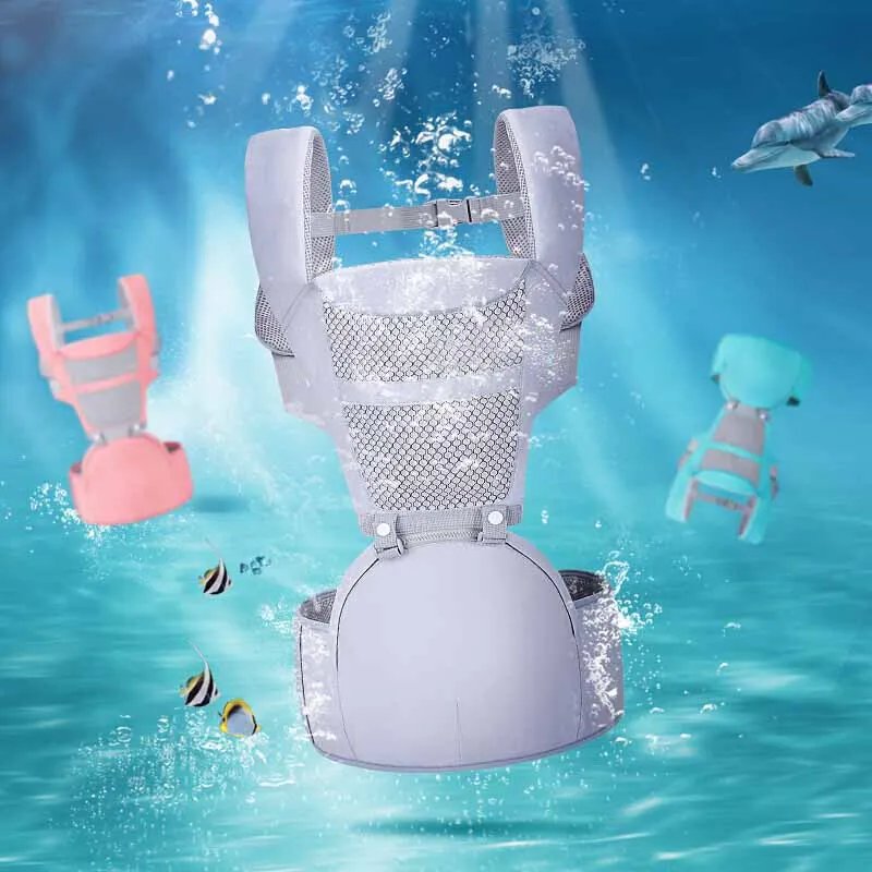 Siège porte ergonomique accessoire bébé — Porte bébé ergonomique de 0 à 36 mois, siège pour bébé, écharpe, kangourou, pour voyage | home20.fr