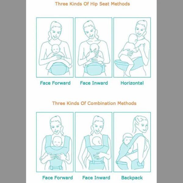porte bébé Multiples Fonctions, Porte-Bébé Ergonomique, Ceinture Enveloppante