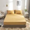 housse anti punaise de lit matelas imperméable avec élastique de couleur unie