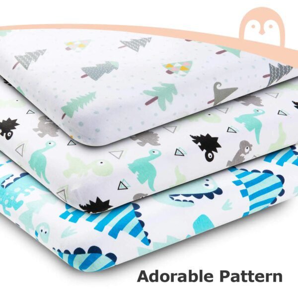 Drap-Housse Bébé en Coton – 82x41 cm – Motifs Dessin Animé