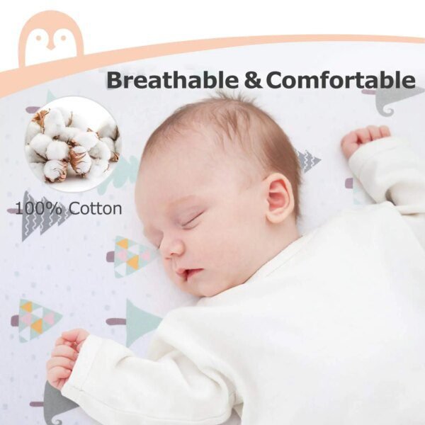 Drap-Housse Bébé en Coton – 82x41 cm – Motifs Dessin Animé