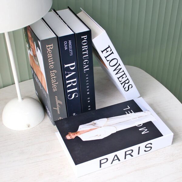 Faux livre deco nettoyage de luxe pour la décoration, boîte de rangement de livre de simulation